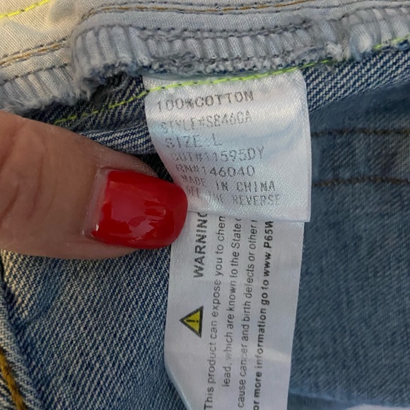 Signature8 Destroyed Highrise Striped Shorts Sz L - Picture 5 of 7